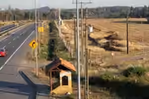 Camino rural en el sector de Pailahueque, Ercilla